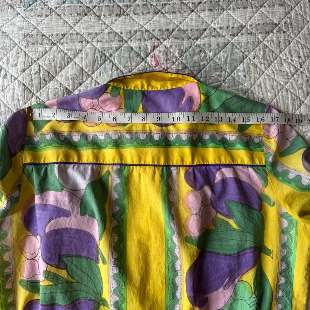 Vintage Livio de Simone Colorful Dress with Floral Pattern Made in Capri Italy - Picture 10 of 11